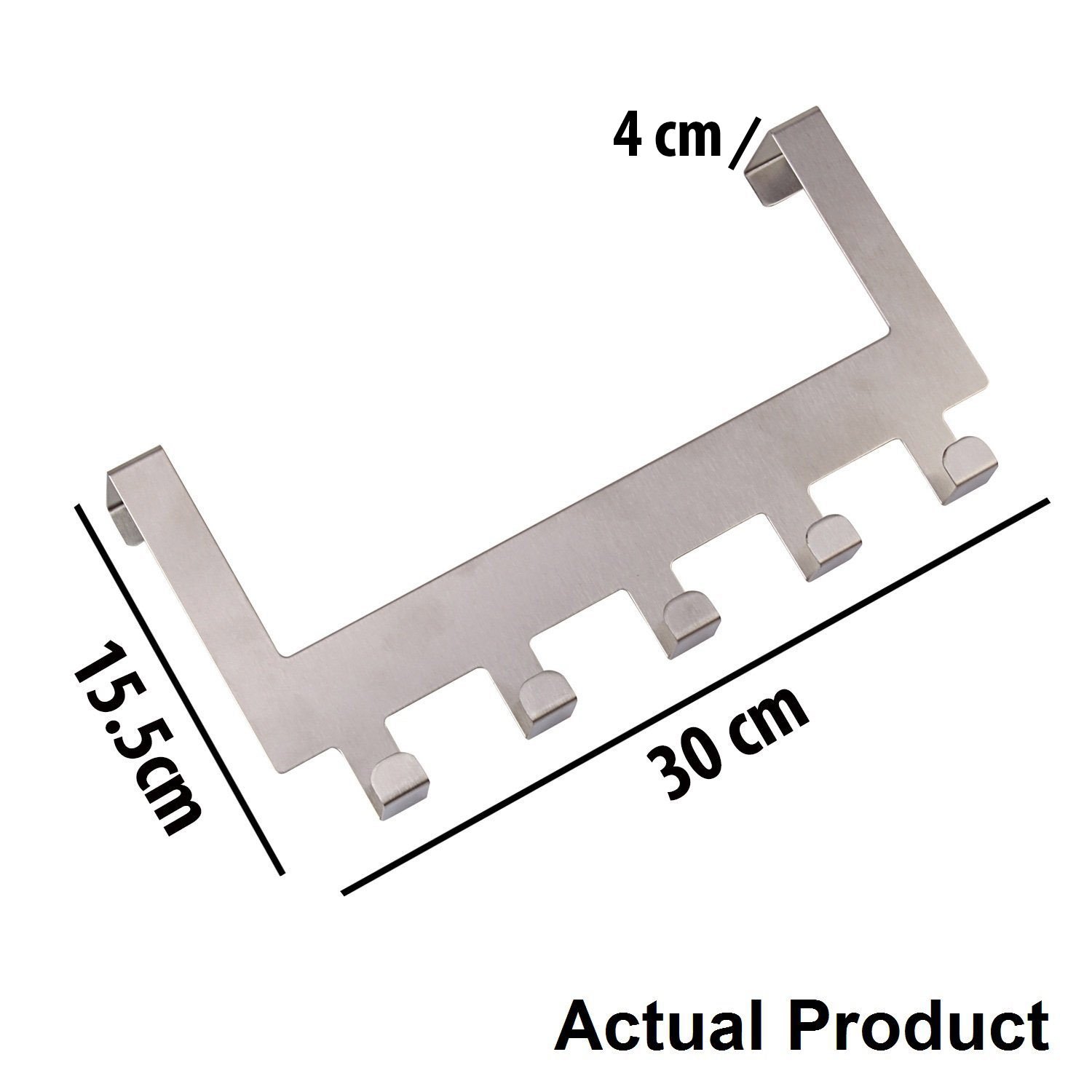 HOKIPO Stainless Steel Over-the-Door Hanger Hook – Durable & Space-Saving Organizer for Clothes, Towels & Accessories